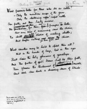 Anthem for Doomed Youth by Wilfred Owen